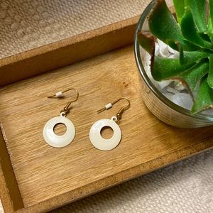 White earrings